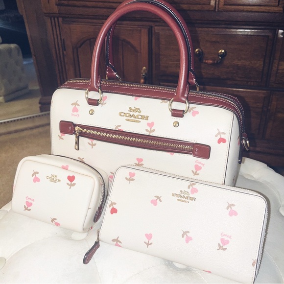 COACH Rowan Satchel Bag, Wallet & Coin Pouch Set - Picture 2 of 11